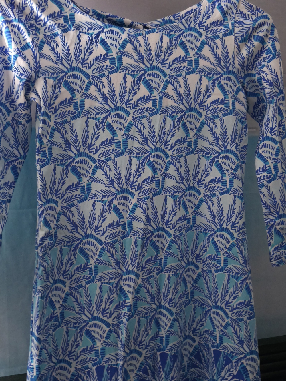 Lilly Pulitzer Light Blue Tie-Dye Label Tee